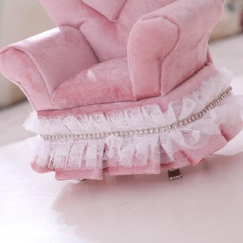 Cute Heart Chair Jewelry Box for Women, Compartment Necklace Display Jewelry