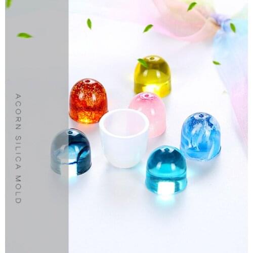 DIY Silicone Mold Pendant Cap Holder Epoxy Resin Jewelry Making Tools Necklace Molds 3D Solid Handmade Gifts Fondant Cake Bakery