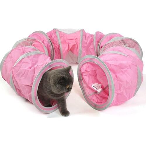 Foldable Pet Cat Tunnel Toys Indoor Outdoor Pet Cats Training Toy Kitten Rabbit Funny Play Tunnel House Toys Can be assemble