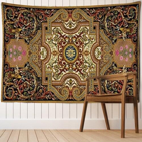 Tropical Persian Printed Blanket Soft Mandala Retro Futuristic Wall Tapestry Background for Home Decorations