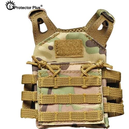 PROTECTOR PLUS Military Molle Mini JPC Camo Tactical Vest Hunting Outdoor Adjustable Belt Magazine Ornament Pendant United State