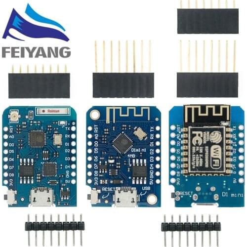 WeMos D1 Mini Pro V3.0 NodeMcu 4MB/16MB bytes Lua WIFI Internet of Things Development board based ESP8266 CH340G Nodemcu V2