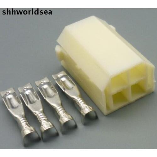 Worldgolden 5/30/100sets 2.3mm 4pin 4way auto electric female plug, wiring harness connector