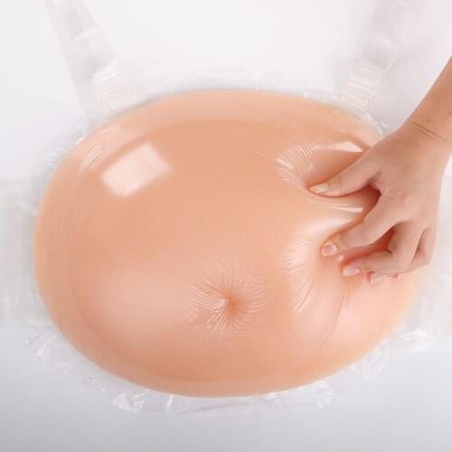 100% Silicone Gel Belly False Pregnant Tummy Artificial Stomach Artificial Belly for Crossdresser Actor Woman Jelly Tummy
