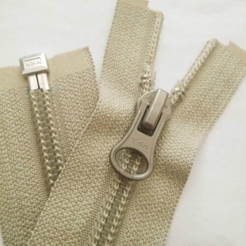 8 PCS/LOT MOST FREE SHIPPING YKK NYLON ZIPPER Khaki GREEN OPEN END for Clothes SPORTSWEAR Sewing Accessories