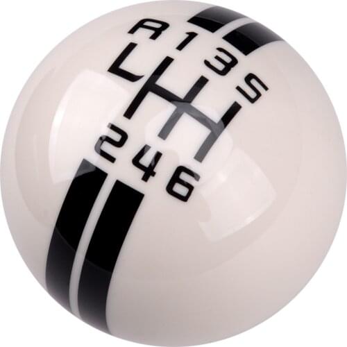 6 Speed White Manual Gear Shift Knob Ball Fit for Ford Mustang Shelby GT 500 Cobra MT Car Accessories