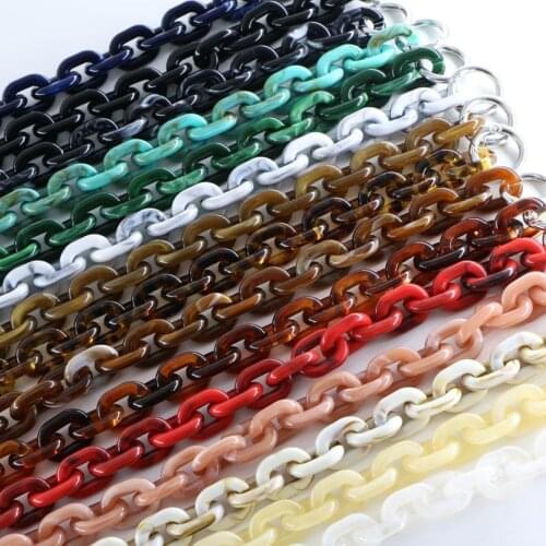 60/120cm Acrylic Mix Color Detachable Fish Bone Strap For Bag Resin Chain Handles For Plastic Female Bags Accessories