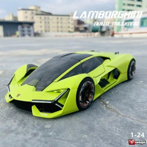 Bburago 1:24 Lamborghini Third Age Concept Terzo Millennio Car gift simulation alloy car collection toy Green