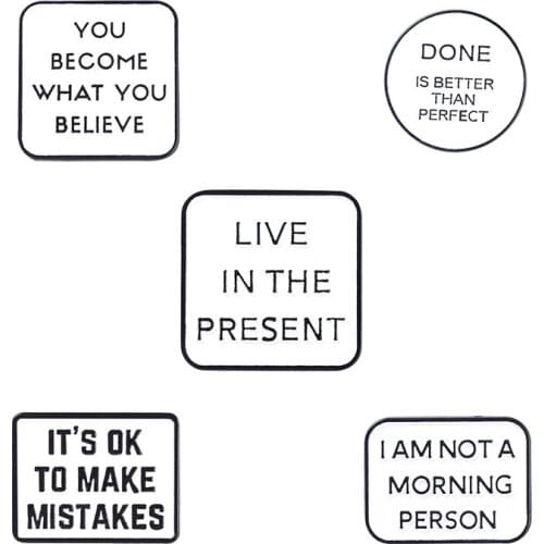 Decorative Lapel Pins Cute Letter Enamel Badges Womens Cartoons Anime Brooches On Backpack Fashion Hijab Pins Large Brooch