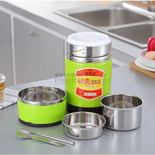 Long Lunch Box Household 304 Stainless Steel Bento Box Insulated Bag Food Warmer Cajas De Almacenamiento Food Container ED50TH