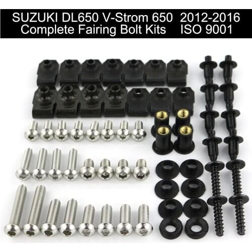 For Suzuki DL650 Vstorm 650 2012-2016 Complete Full Fairing Bolts Kit Clips Speed Nuts Covering Bolts Motorcycle Stainless Steel