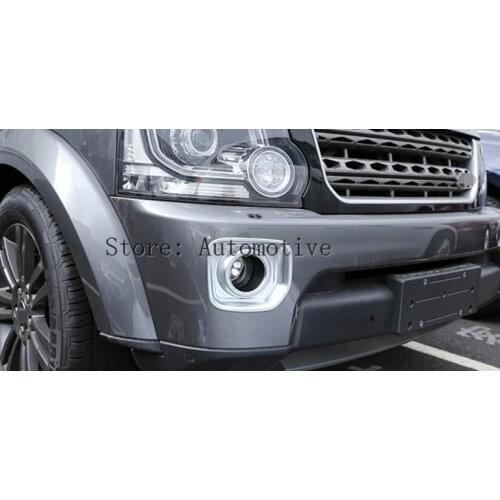 ABS Chrome Front Fog Lamp Cover Trim For Land Rover LR4 Discovery 4 2014-2016 2pcs