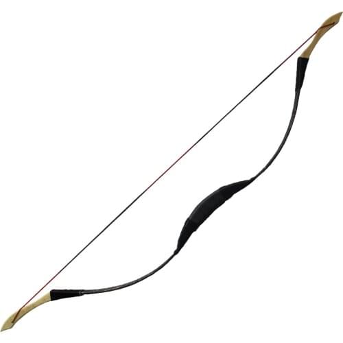 30lb Archery Hunting Traditional Black Recurve Bow Leather Handmade Horse Bow