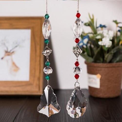 Fashion Glass Colorful Lighting Suncatcher Crystal Ball Pendant Hanging Window Room Rearview Mirror Prisms Decoration
