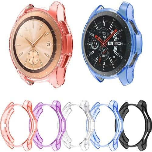 Soft TPU Protective Case Cover Shell For Samsung Galaxy Watch 46mm 42mm Smart Watch Case Protective Frame