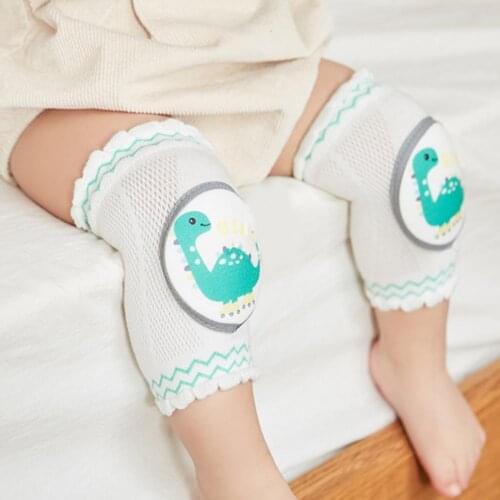 Knee Pads Cartoon Print Breathable Cotton Infant Crawling Protective Gear Children Knee Pad Leg Warmers Washable Elbow Cushion