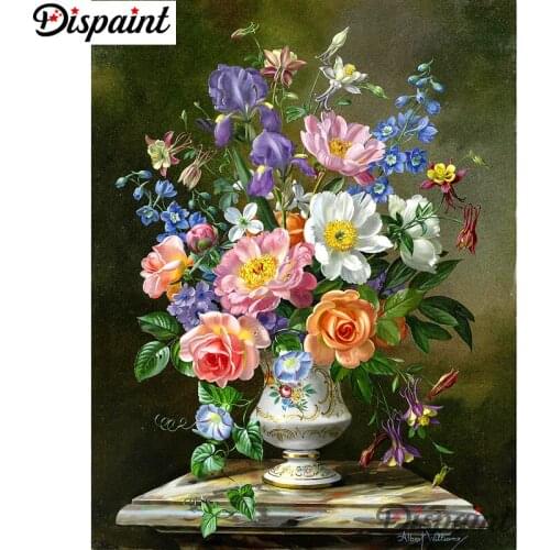 Dispaint Full Square/Round Drill 5D DIY Diamond Painting "Flower landscape" 3D Embroidery Cross Stitch Home Decor Gift A10076