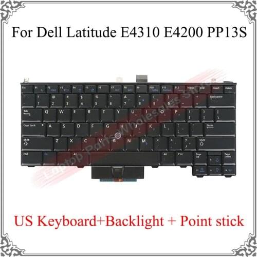 Original US keyboard For Dell Latitude E4310 E4200 PP13S Laptop US keyboard with Backlit Backlight Point Stick