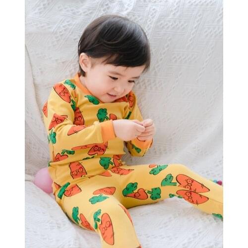 2020 Autumn Winter New Baby Boys Girls Pajamas Sets Kids Long Sleeve Cotton Sleepwear Toddler Nightwear Christmas Pajamas Suits