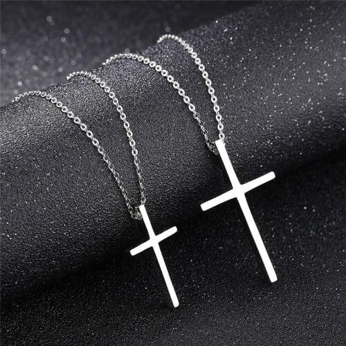 Top Quality Stainless Steel Silver Black Rose Gold Color Couple Pandant Neckalce New Fashion Trendy Jewelry Gift for Women Men