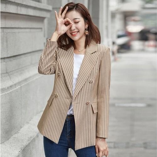 Spring and Autumn New Fashion Small Suit Womens British Style Fashion Casual Professional Suit Slim Jacket TB190221