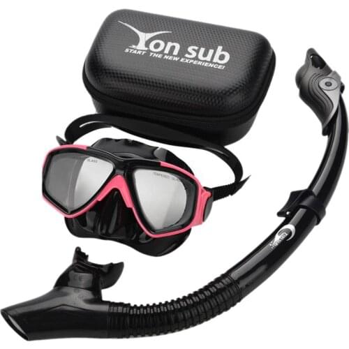 New-Yon Sub Professional Diving Mask Snorkel Anti-Fog Goggles Glasses Set Swimming Equipment Snorkel Breathing Tube Eye Protecto