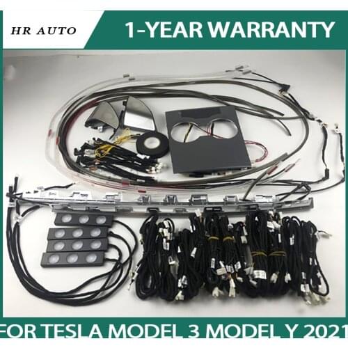 App control inter car Light Center pillar horn cover app control Decorate inter Ambient lamp fit for Tesla Model 3 model Y 2021