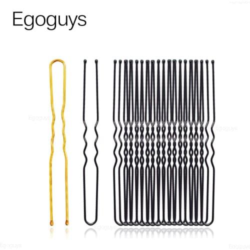 Girls U Shape Hair Clip Women Bobby Pins Waved Hairpins Metal Curly Barrettes Ladies Wedding Wavy Hair Styling Accessories 10PCS