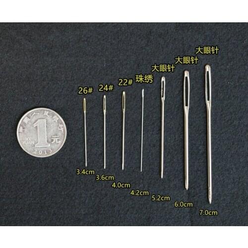 10 pcs / lot big eye Needles blunt white 7cm long large hole NOT sharp sewing kniting embroidery hand DIY needlework