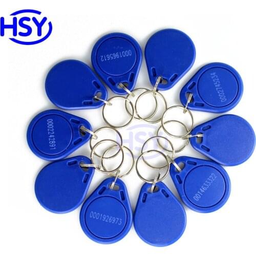 100pcs a lot Access Control RFID Keytag EM4100 Proximity EM ID Keyfob 13.56Mhz IC MF Smart Token Keychain