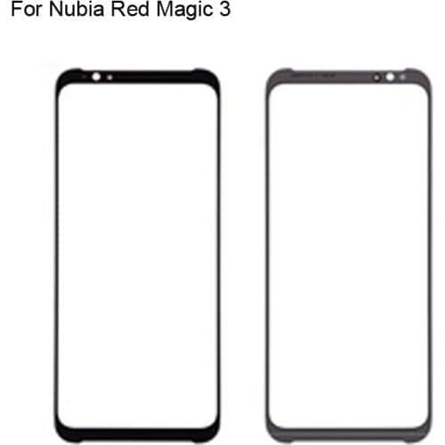 2PCS For Nubia Red Magic 3 NX629J Front LCD Glass Lens touchscreen RedMagic 3 Touch screen Panel Outer Screen Glass without flex