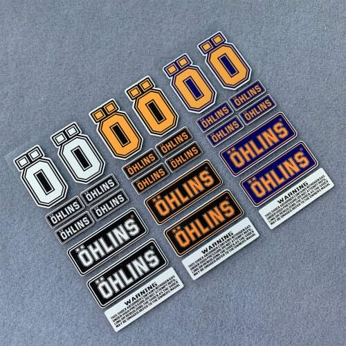 NO.L093 OHLINS Moto Sticker Accessory 3M Highly Reflective Suspension Modification decoration Motorcycle Waterproof Decal