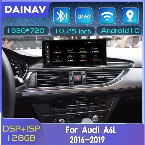 10.25 Inch Anti-glare Screen Android Car Radio For Audi A6L 2016-2018 2019 Navigation Multimedia Player Carplay Stereo Receiver