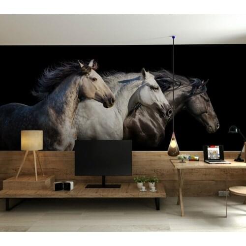 Bacal Horse Photo Wallpaper Stickers Home Decor Wall Papers Mural Kids Room Bedroom Papel Parede 3D Vinyl Silk Wallpaper