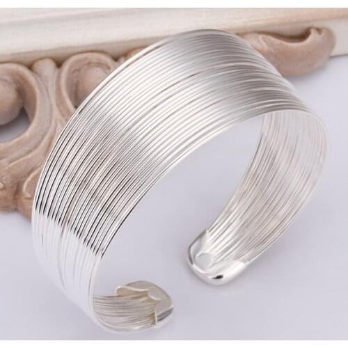 N925 sterling silver color bracelet jewelry, fashion explosion modeling multi-line bracelet, fashion round shape bracelet B023