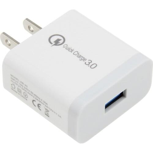 Quick Charge 3.0 Fast USB Charger QC3.0 Wall Mobile Phone Chargers US Plug for iPhone Xiaomi Samsung Tablet Fast Charging 300pcs