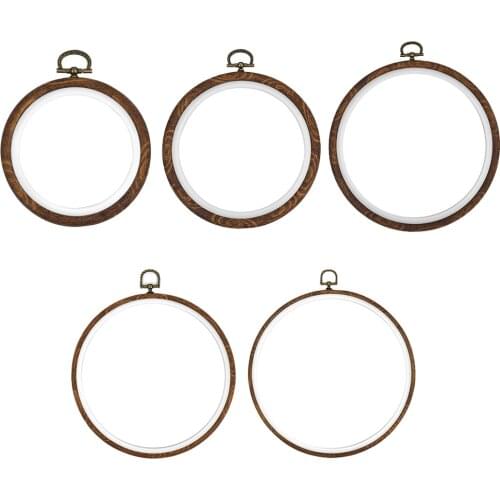 Wood Embroidery Hoop Ring Adjustable Cross Stitch Frame Round DIY Sewing 5 Sizes