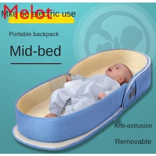 Baby Crib Small Bed Newborn Bed in Bed Anti-Pressure Babies' Bed Multifunctional Folding Bed Portable