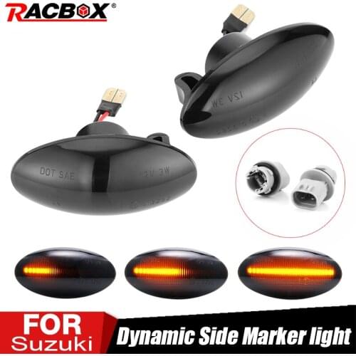 Smoke LED Side Marker Turn Signal Light Indicator Dynamic Amber Flowing Water Car Lights For Suzuki Swift Jimmy Vitara SX4 APV