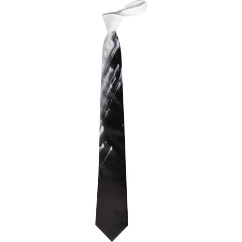 Free shipping New Original Men women black and white meteorite 7cm5.5cm printing tie meteor gradient retro college narrow strip