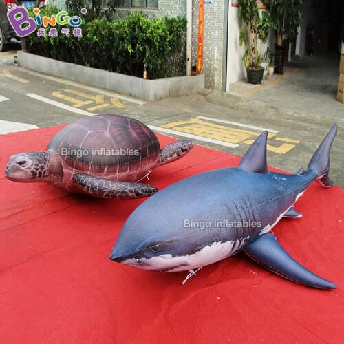 Customized 2.5 meters large inflatable shark air sealed PVC shark for ocean show/events/stage