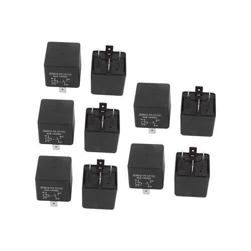 JD2912 DC 12V Coil 40A 4 Pins SPST Vehicle Car Security Power Relay 10pcs