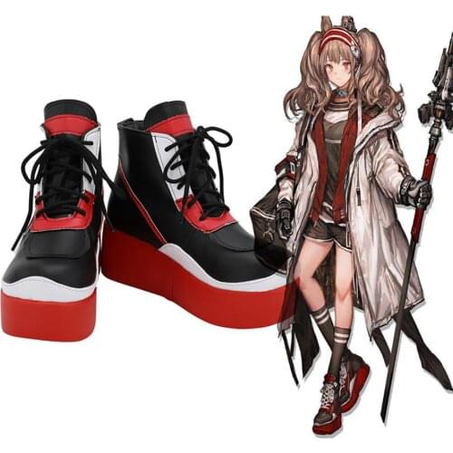 Game Arknights Angelina Cosplay Boots Leather Shoes Custom Made for Unisex