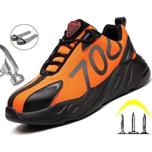 Indestructible Shoes Sneakers Men Safety Shoes Steel Toe Work Boots Lightweight Mens Boots Shoes Puncture-Proof Work Shoes Men