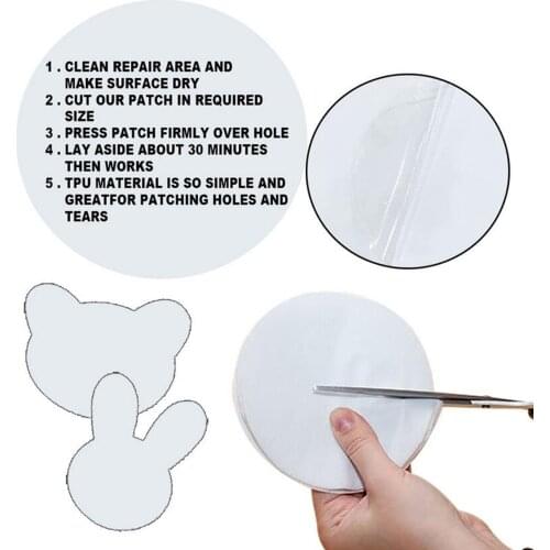 30x Round Vinyl Repair Patch for Raft Inflatable Boats Float Repair Stickers