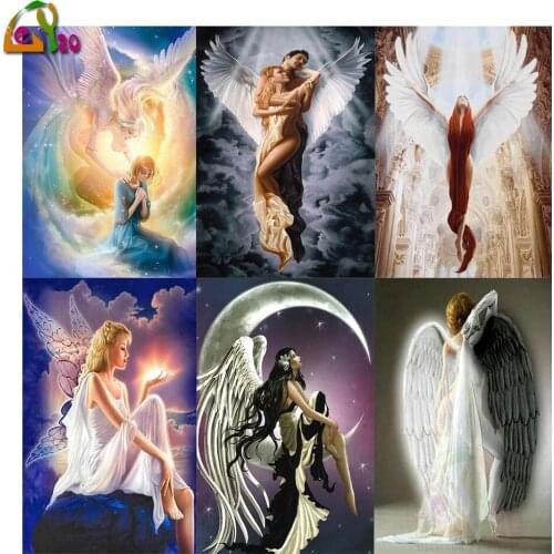 Square Diamond Embroidery Angel Cartoon 5D DIY Round Cross Stitch Baby Art Painting Kit Home Decoration