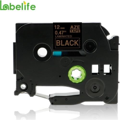 Labelife 1pcs TZ Tape TZe-334 TZe334 TZ334 TZe 334 Compatible With Brother P-Touch PT-210D Label Maker Gold on Black