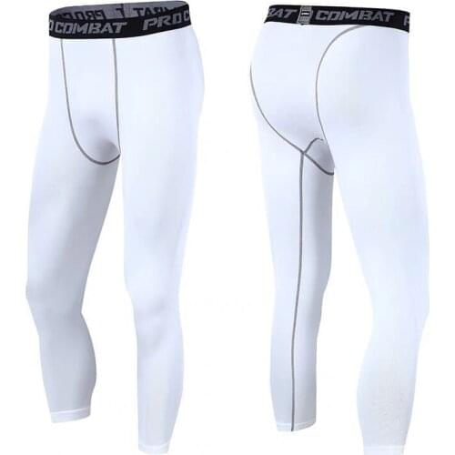 Men Basketball Shorts Sports Fitness 3/4 length Quick-dry Professional Tights Running Training Compression Trousers Customized