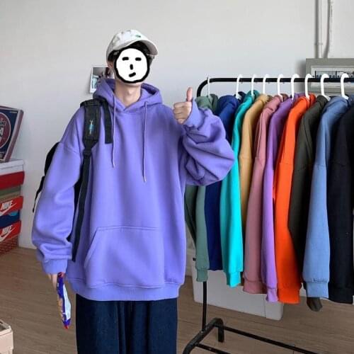 Mens Hoodies Sweatshirts Basic Solid Oversized Big Pocket Thin Hooded Sweatshirt Men Pullovers Casual Loose Korean All-Match