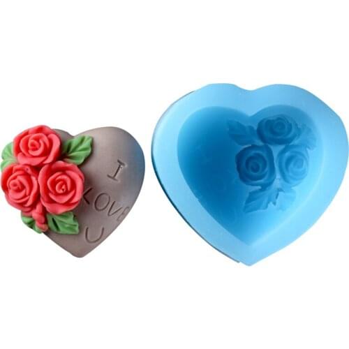 Creative Soap Mold Handmade Heart Shaped Silicone Mold Valentines Day Gift Making Tool